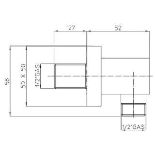 Шланговое подсоединение Bossini V00240.030 хром